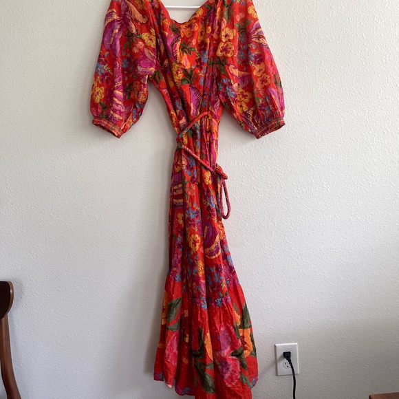 FARM Rio Red Spring Bananas Maxi Dress New with Tags - Picture 4 of 6